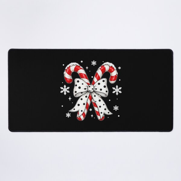 Item preview, Christmas Candy Cane Coquette Bow Snowflakes designed and sold by GenioFin.
