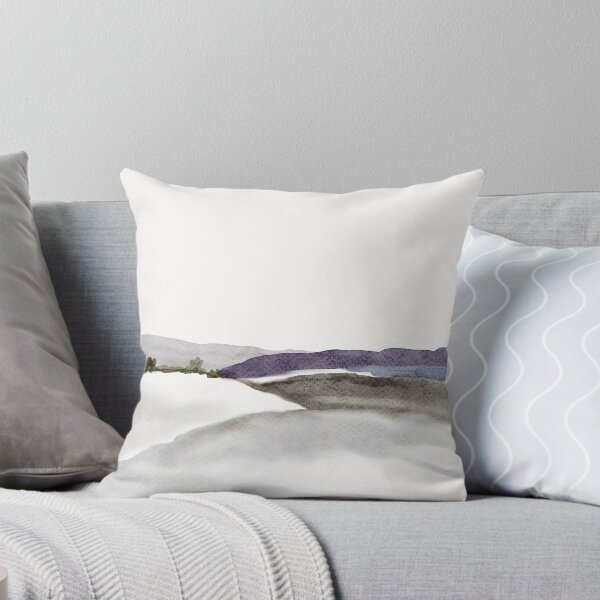 Item preview, Grey and purple mountains watercolour  designed and sold by moteemade.