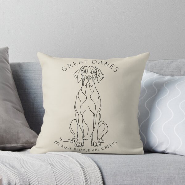 Item preview, Great Danes Because People Are Creepy Minimal Line Art designed and sold by AmiGraph.