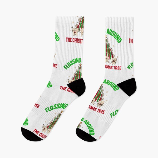 Item preview, Flossing Around the Christmas Tree – Funny Dental Christmas designed and sold by Nzgiftsandmore.