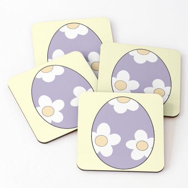Item preview, Purple Egg with Floral Pattern - Easter Aesthetic  designed and sold by Dusk Daisy Art.