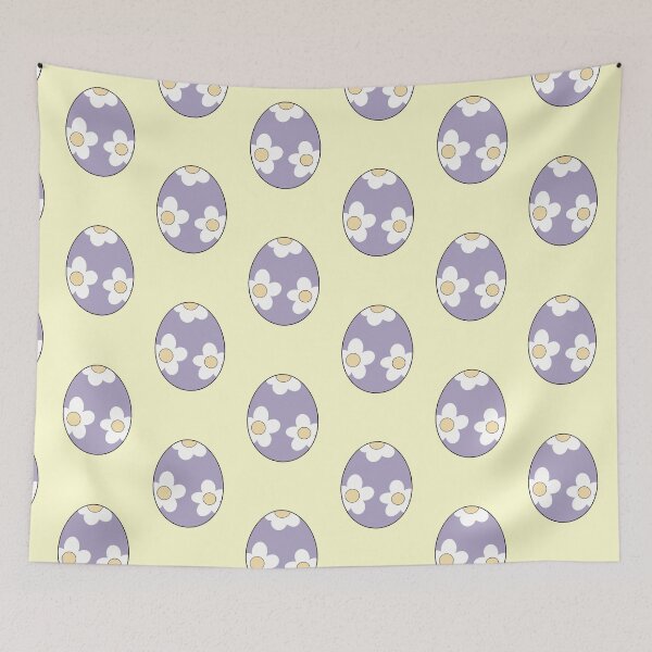 Item preview, Purple Egg with Floral Pattern - Easter Aesthetic  designed and sold by Crayon Cup.