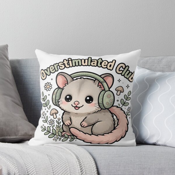 Item preview, Overstimulated Club - Cute Opossum designed and sold by DkSpirit.