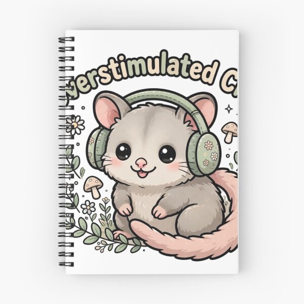 Item preview, Overstimulated Club - Cute Opossum designed and sold by DkSpirit.