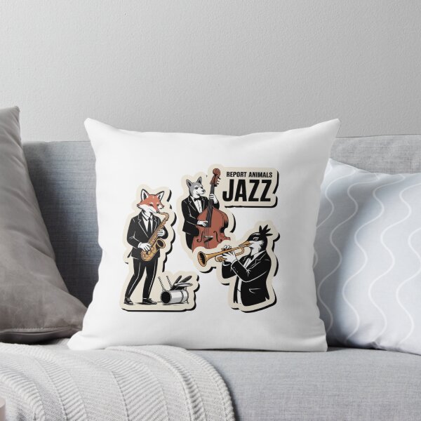 Item preview, Report Animals Jazz – Saxophone Fox Band Sticker designed and sold by Imaginarium of Chaos falcon88 .