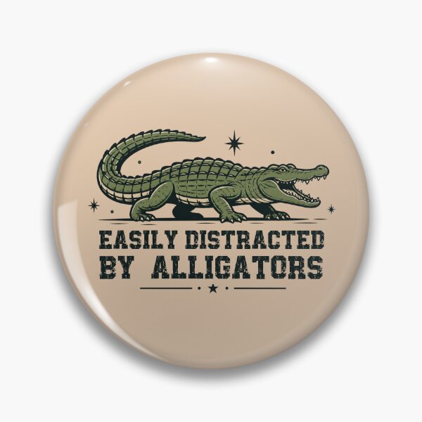 Item preview, Easily Distracted By Alligators - Vintage Retro Gator designed and sold by Dmetalx Art Apparel.