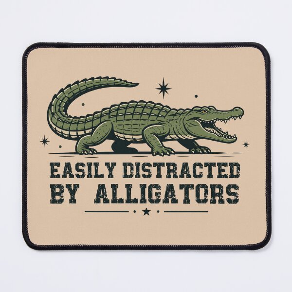 Item preview, Easily Distracted By Alligators - Vintage Retro Gator designed and sold by Dmetalx Art Apparel.