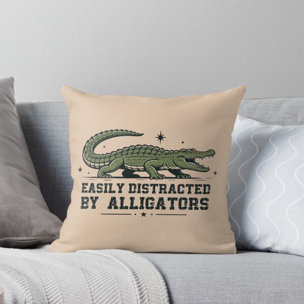 Item preview, Easily Distracted By Alligators - Vintage Retro Gator designed and sold by Dmetalx Art Apparel.