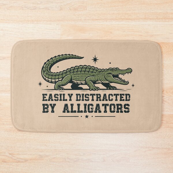 Item preview, Easily Distracted By Alligators - Vintage Retro Gator designed and sold by Dmetalx Art Apparel.