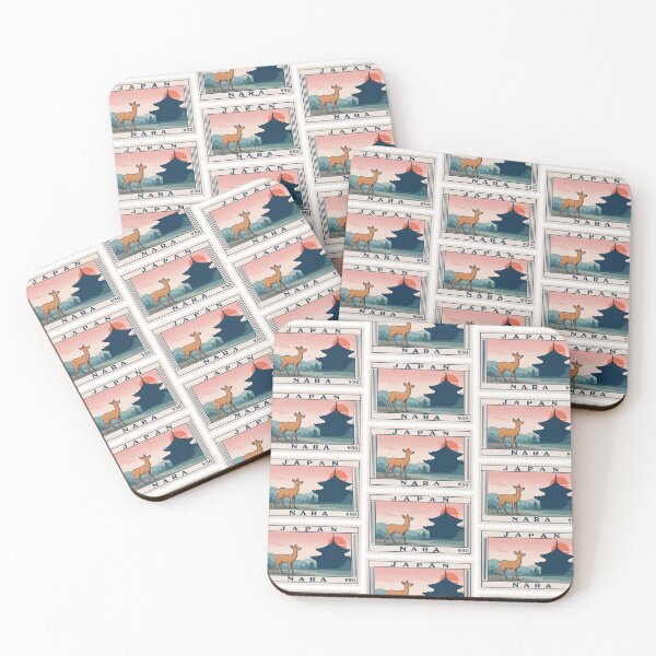 Item preview, Vintage Nara Japan Postage Stamp Deer Temple Vector designed and sold by Shutter-Dragon.
