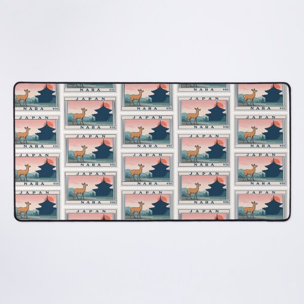 Item preview, Vintage Nara Japan Postage Stamp Deer Temple Vector designed and sold by Shutter-Dragon.