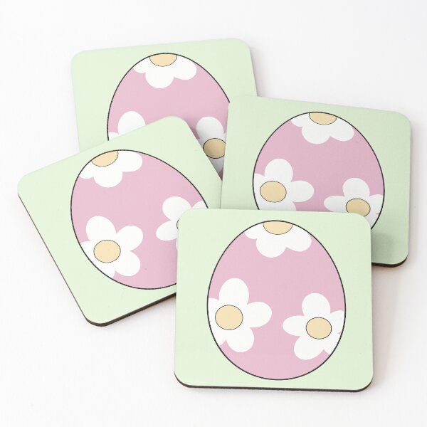 Item preview, Pink Egg with Floral Pattern - Easter Aesthetic  designed and sold by Dusk Daisy Art.