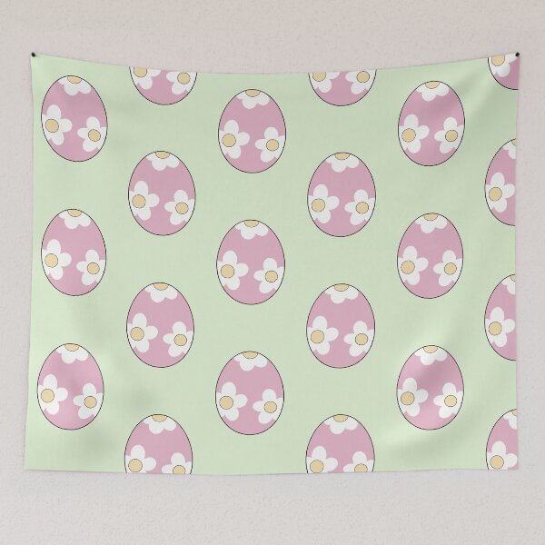 Item preview, Pink Egg with Floral Pattern - Easter Aesthetic  designed and sold by Crayon Cup.
