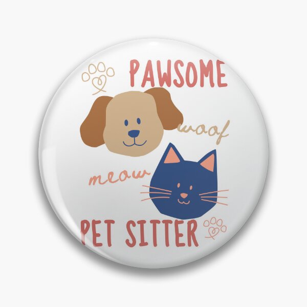 Item preview, Pawsome Pet Sitter, Cat dog Nanny, Woof, Meow, Paw Print, Gift for Pet Sitter, Love Cats Dogs Animals designed and sold by Forevermore.