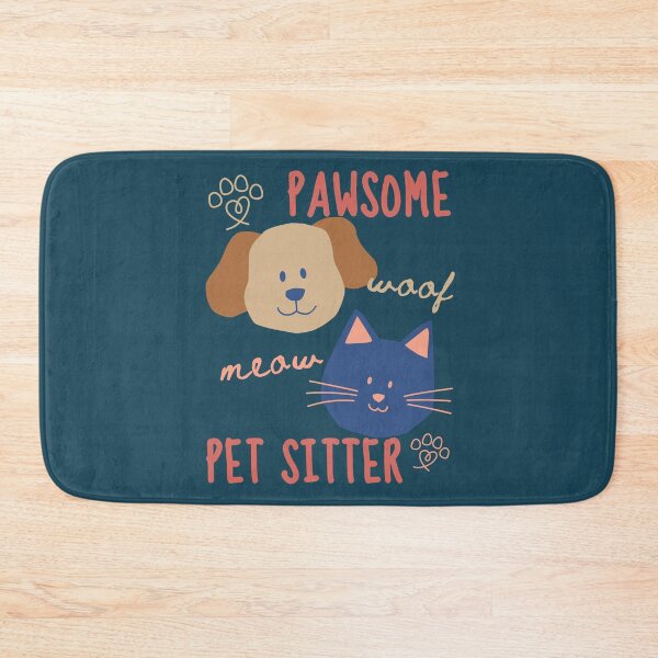 Item preview, Pawsome Pet Sitter, Cat dog Nanny, Woof, Meow, Paw Print, Gift for Pet Sitter, Love Cats Dogs Animals designed and sold by Forevermore.