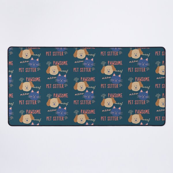 Item preview, Pawsome Pet Sitter, Cat dog Nanny, Woof, Meow, Paw Print, Gift for Pet Sitter, Love Cats Dogs Animals designed and sold by Forevermore.