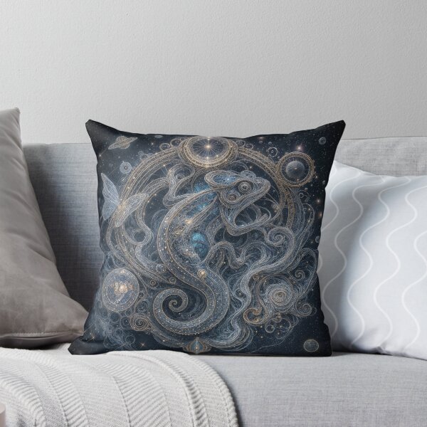 Item preview, Space chameleon in silver stardust threads designed and sold by KunstGeist.