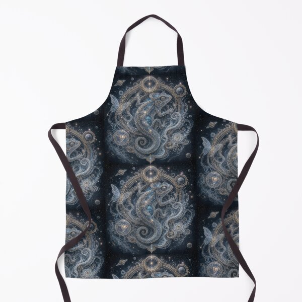 Item preview, Space chameleon in silver stardust threads designed and sold by KunstGeist.