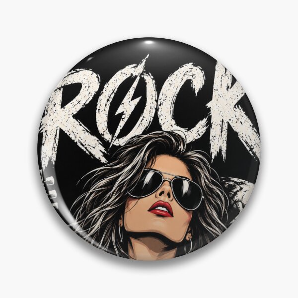 Item preview, Female Rocker Holding a Guitar designed and sold by RockPalette.