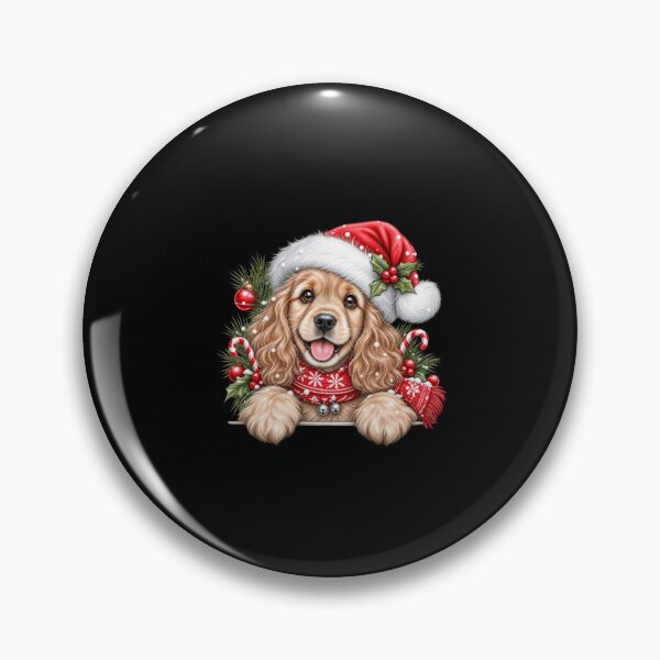 Item preview, English Cocker Spaniel Dog Christmas Santa Hat designed and sold by GenioFin.