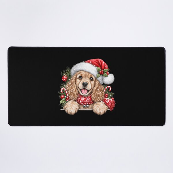 Item preview, English Cocker Spaniel Dog Christmas Santa Hat designed and sold by GenioFin.