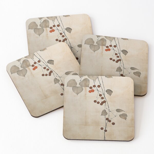Item preview, Wabi sabi and japandi inspired leaves and berries designed and sold by filigreedigital.