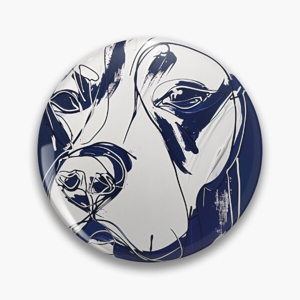 Item preview, Dog - Blue Abstract Art designed and sold by shadow-bloom.