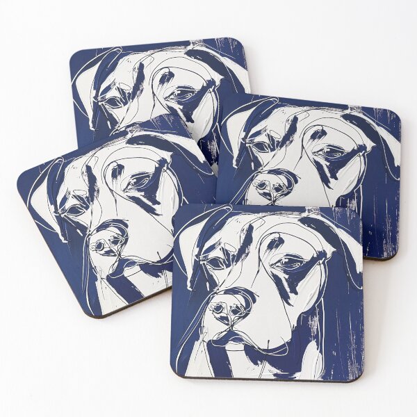 Item preview, Dog - Blue Abstract Art designed and sold by shadow-bloom.