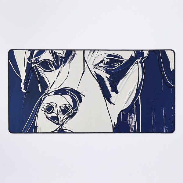 Item preview, Dog - Blue Abstract Art designed and sold by shadow-bloom.