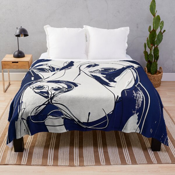 Item preview, Dog - Blue Abstract Art designed and sold by shadow-bloom.