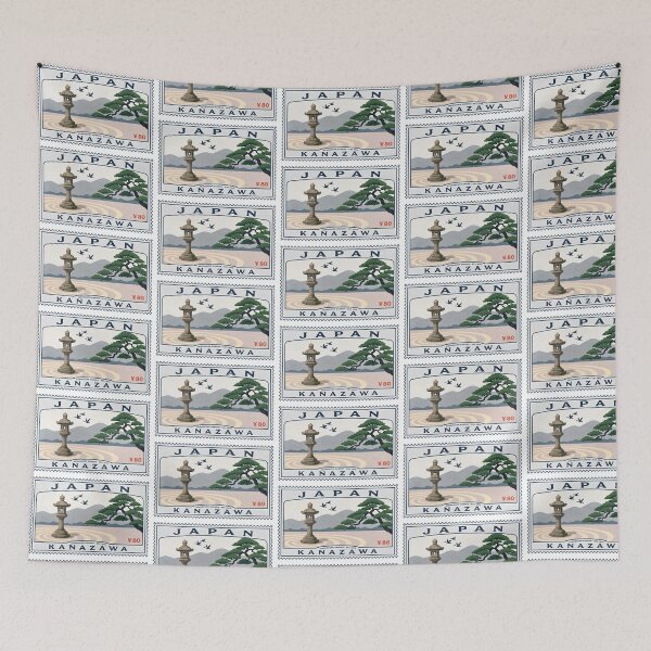 Item preview, Vintage Kanazawa Japan Postage Stamp Kenrokuen Garden Vector designed and sold by Shutter-Dragon.