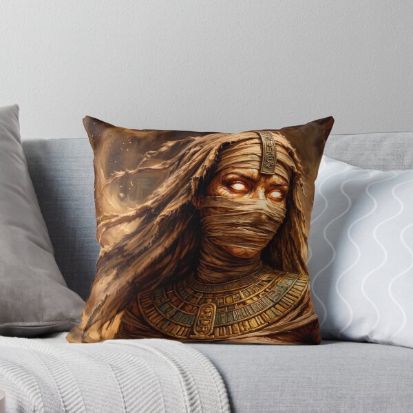 Item preview, Mystical Egyptian Mummy Queen in Ancient Tomb – Fantasy Portrait Art designed and sold by VALKYRAART53.