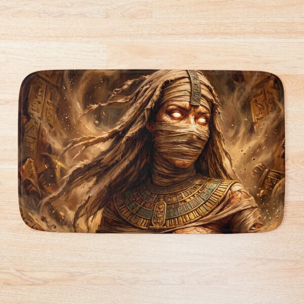Item preview, Mystical Egyptian Mummy Queen in Ancient Tomb – Fantasy Portrait Art designed and sold by VALKYRAART53.