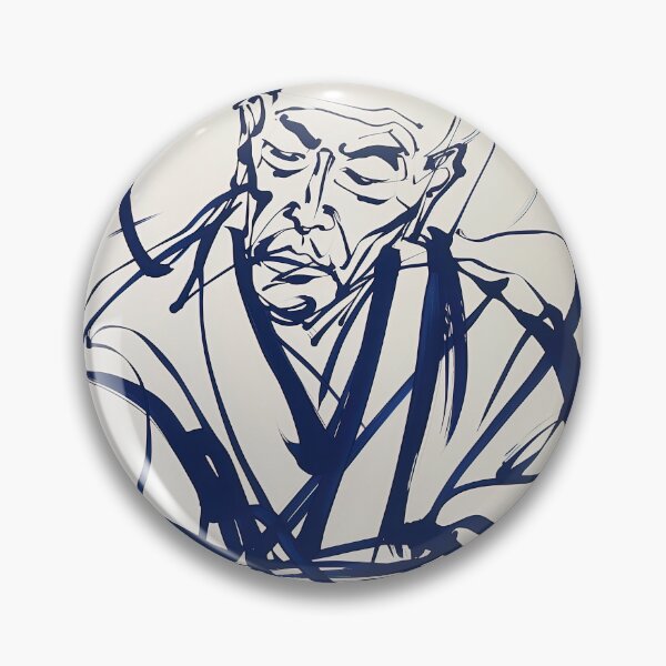 Item preview, Dogen Zenji - Blue Abstract Art designed and sold by shadow-bloom.