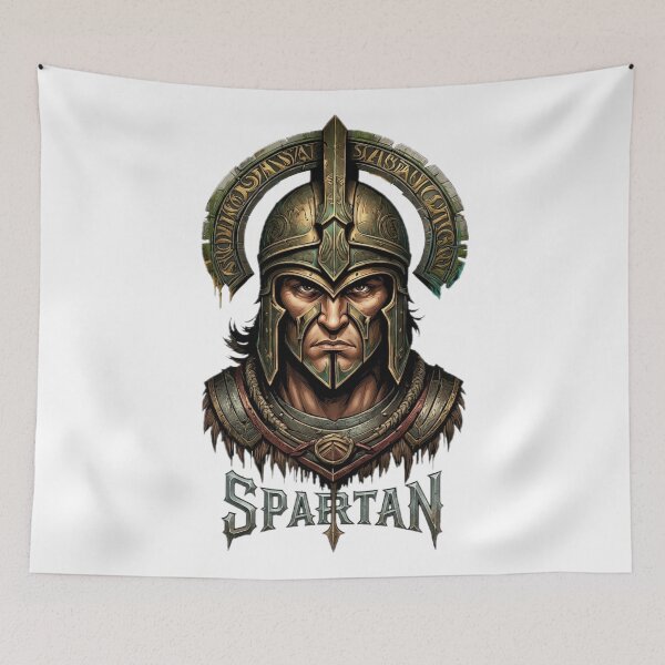 Item preview, Ancient Motivational Greek Spartan Warrior Graphic with Helmet and Typography SPARTAN. designed and sold by Giulivo Store Graphic.