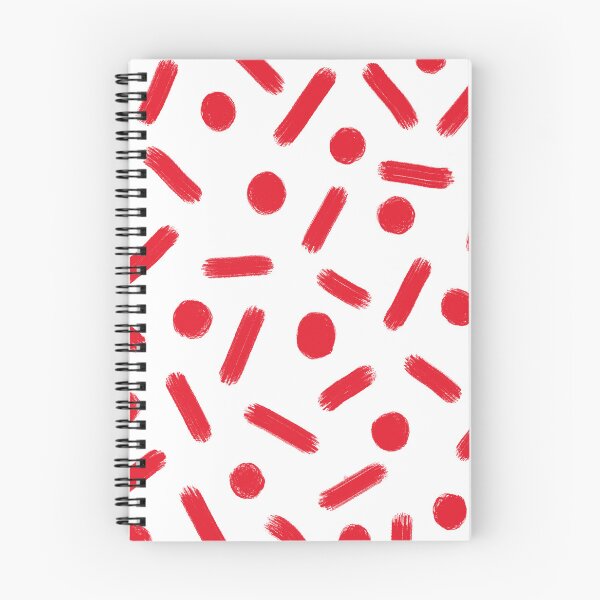 Item preview, Abstract Red Brush Strokes and Dots Pattern designed and sold by Vision Crafted.