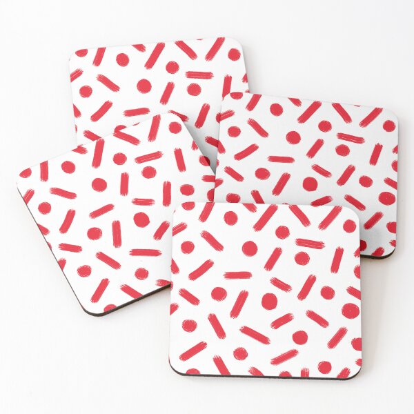 Item preview, Abstract Red Brush Strokes and Dots Pattern designed and sold by Vision Crafted.