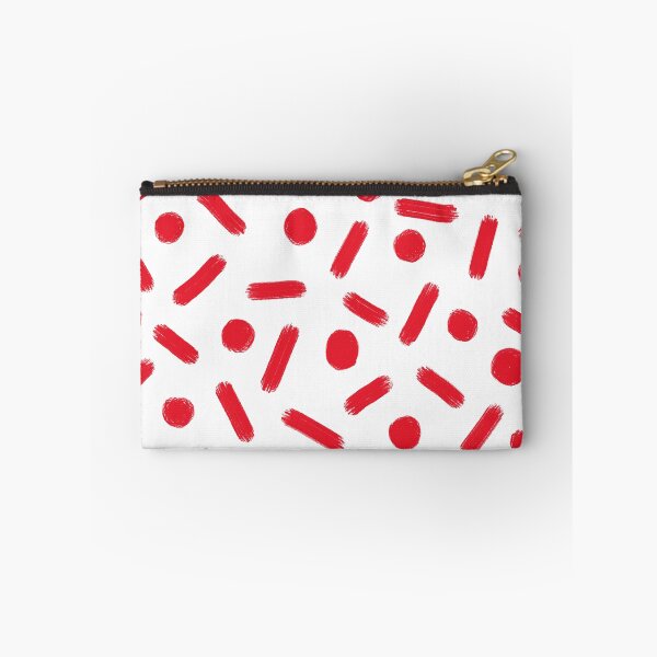 Item preview, Abstract Red Brush Strokes and Dots Pattern designed and sold by Vision Crafted.