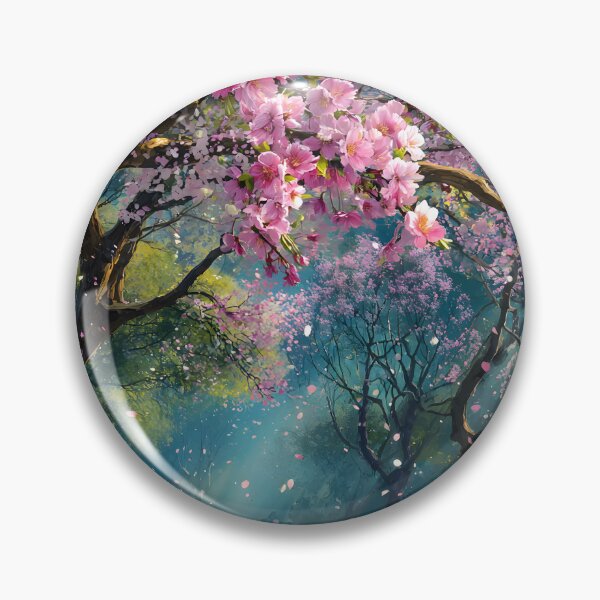 Item preview, Blossoming Cherry Trees in Serene Spring Light designed and sold by Artessie.