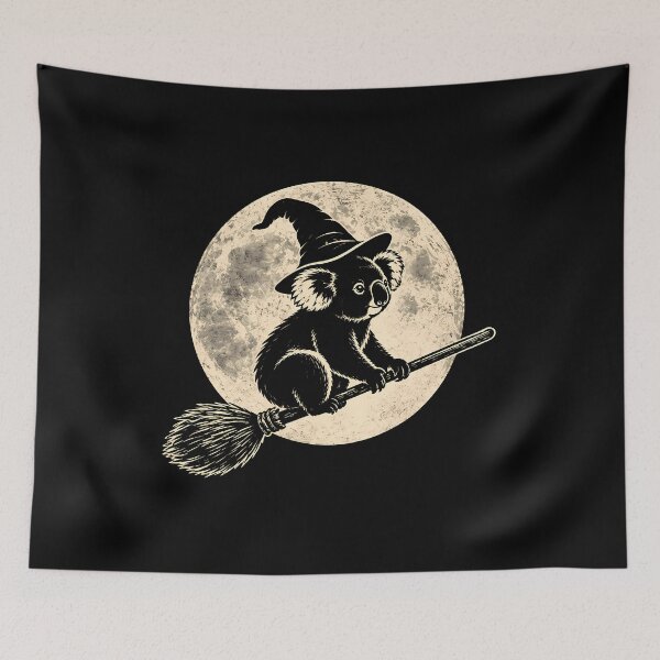 Item preview, Koala Halloween Witch Moon designed and sold by gunaone-design.