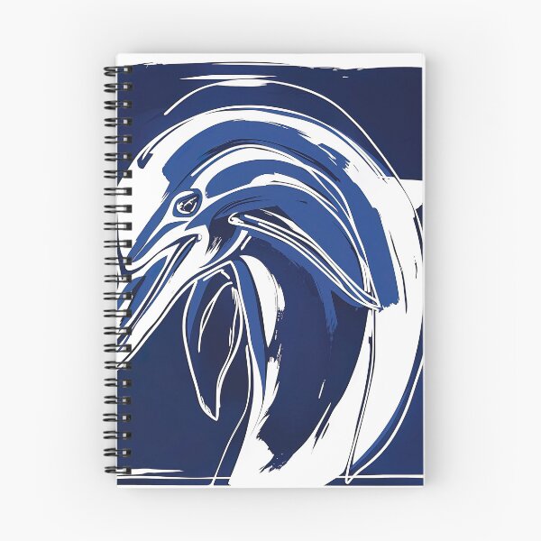 Item preview, Dolphin - Blue Abstract Art designed and sold by shadow-bloom.