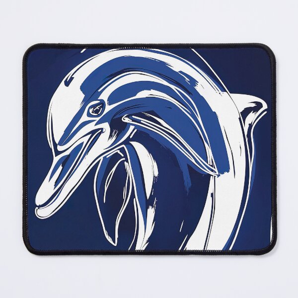 Item preview, Dolphin - Blue Abstract Art designed and sold by shadow-bloom.