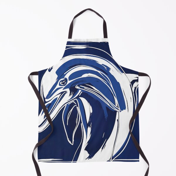 Item preview, Dolphin - Blue Abstract Art designed and sold by shadow-bloom.