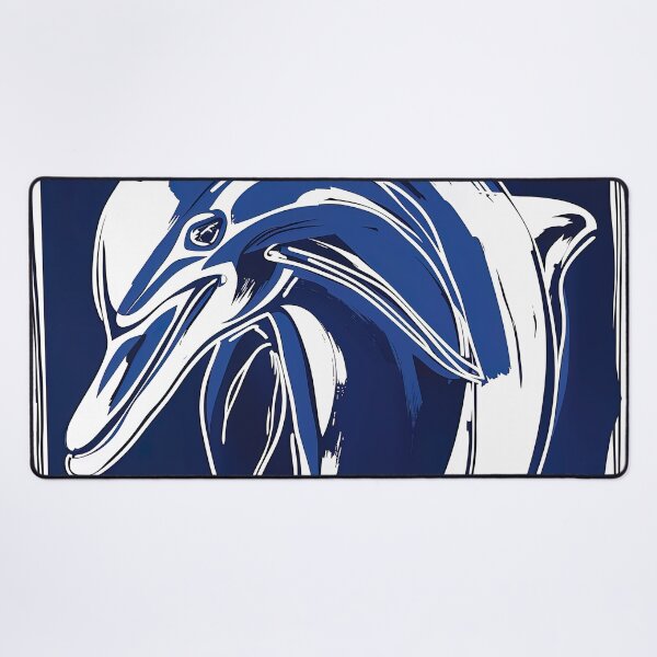 Item preview, Dolphin - Blue Abstract Art designed and sold by shadow-bloom.