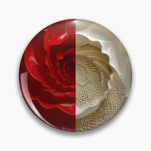 Item preview, Ruby Red and Ivory Porcelain Waves designed and sold by Vicky Brago-Mitchell®.