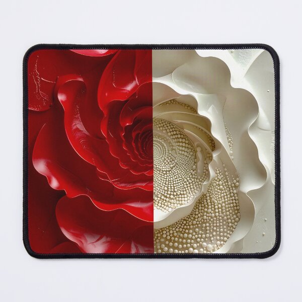 Item preview, Ruby Red and Ivory Porcelain Waves designed and sold by Vicky Brago-Mitchell®.