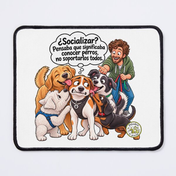 Item preview, Canine Humor: Socializing isn't about putting up with everyone designed and sold by Peludos, Sí gracias.