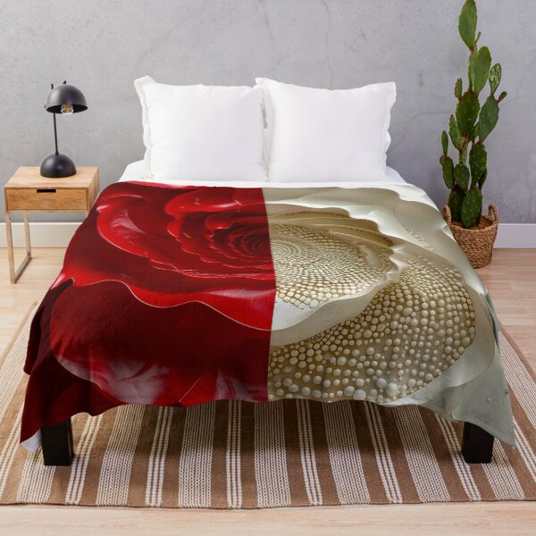 Item preview, Ruby Red and Ivory Porcelain Waves designed and sold by Vicky Brago-Mitchell®.