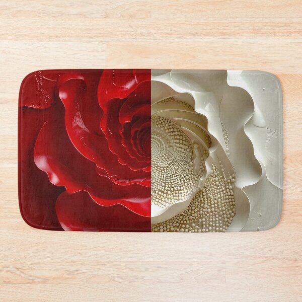Item preview, Ruby Red and Ivory Porcelain Waves designed and sold by Vicky Brago-Mitchell®.
