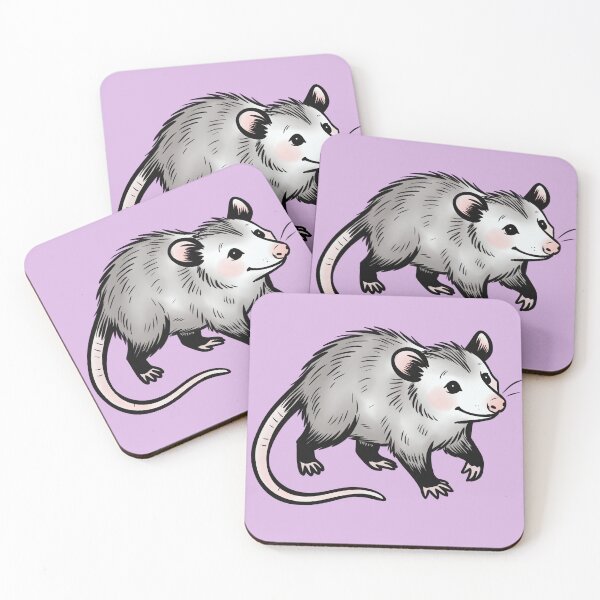Item preview, Happy Virginia Opossum Sticker, Texas Wildlife Art designed and sold by Ink & Kind Studio.